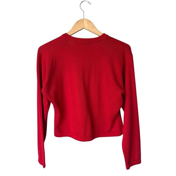 Vintage Appleseed’s Red V-neck Sweater Size L - Picture 3 of 8